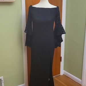 Morticia Adams style lace dress